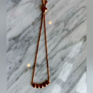 Rose gold bracelet, slide closure, can be 8”or smaller